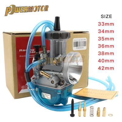 China Aluminum Motorcycle PWK Carburetor 33 34 35 36 38 40 Parts 2T 4T Engine Dirt Bike Scooter ATV Quad UTV Power Racing Carburetors 42mm for sale