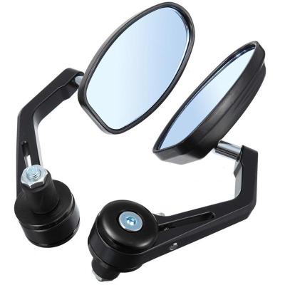 China Aluminum Alloy Motorcycle Modified Rearview Side View Mirror Handlebar Mirror Handlebar Oval For Yamaha for sale