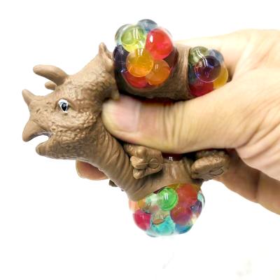 China Toy For Kids Glitter Dinosaur Mesh Ball Anxiety Relief Stress Stress Reliever Toy Squeeze Dinosaur Toys Silicone Funny Educational Stress Reliever for sale