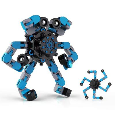 China Relieve Stress 2022 New Fingertip Mechanical Transformable Spinners For Kids Toy Mechanical Magnetic Gyro For Relieve Stress Chain Toys for sale