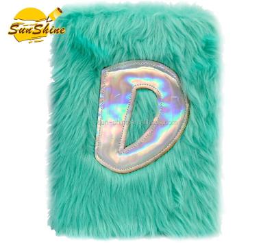 China Easy Enrollment 2022 Kids Sequin Letter Notebooks And A5 Enrollment Pads New Design Notebook Faux Fur Diary For Kids School for sale