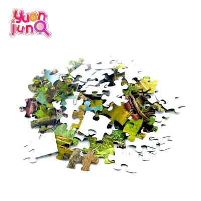 China Educational Toy Dinosaur Puzzle Paper Jigsaw Puzzle for Kids Cartoon Toys DIY Paper Box Style Piece Animal Packing Puzzles for sale