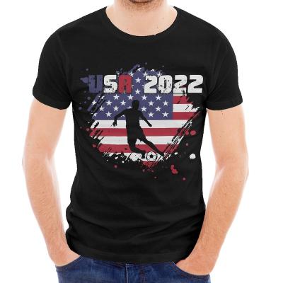 China Breathable World Cup 2022 Gatar Wholesale Tee Shirt Printing Company Logo T Shirts T-Shirt Youth Large Size Chart Custom Shirt For Men for sale