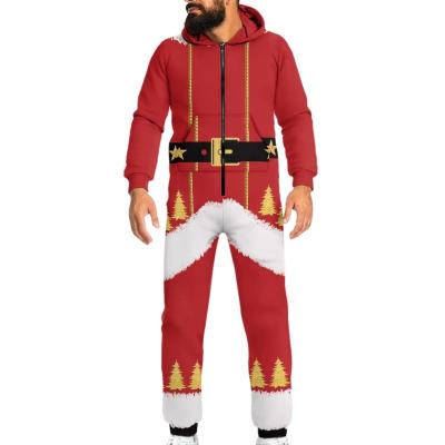 China Zipper closure Manufactory Direct Personalized Service Christmas And Thanksgiving Casual Men's Jumpsuit Bodycon For Boys for sale