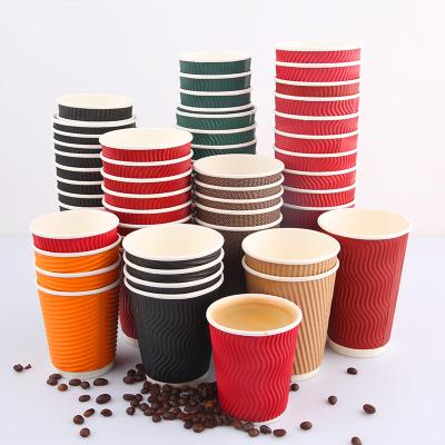 China Cheap Price Disposable White 8Oz Double Wall Coffee Paper Cups For Hot Drink for sale