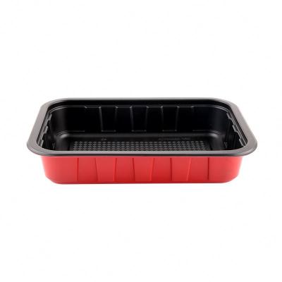 China 3 Compartment Heatable Disposable Lunch Bento Box Microwave Rectangle Takeaway Plastic Food Storage Container for sale