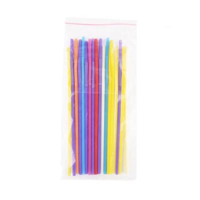 China 100% New Design Biodegradable Pajillas Colorful Plasticas PP Disposable Drinking Juice Straws for sale