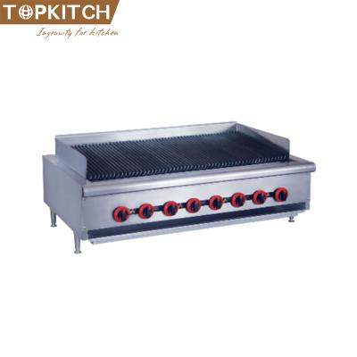 China Easily Assembled High Quality AISI 304 Stainless Steel Worktop Gas Barbecue Grill With Lava Rock for sale