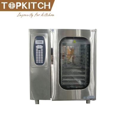 China Commercial Kitchen Menu Economy US Brand Computer Control Panel Automatic Auto Washing Electric Combi Steam Oven for sale