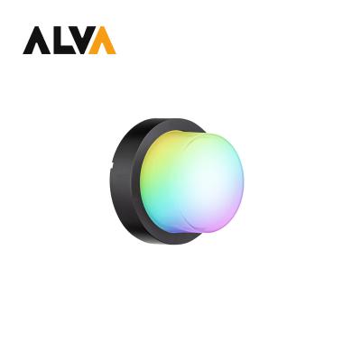 China Polycarbonate ALVA RGB Smart Light IP65 12W SMD LED Wall Lights Decoration for Entrance Hall Round Shape Plastic Garden Corridor for sale