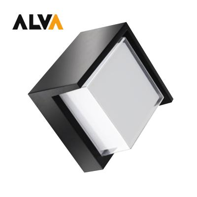 China ALVA Plastic Elegant European Simple Polycarbonate Design IP65 12W SMD LED Wall Lights for sale