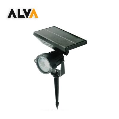 China ALVA Solar Garden 5W LED COB with 3.7V 2000mA Lithium Battery Outdoor Waterproof Light Control IP65 Spike Lamp Super Bright Automatic for sale