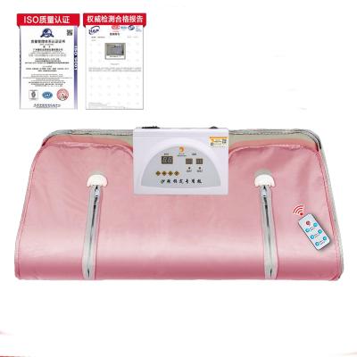 China Anti-Puffiness VKK OEM Customized Logo 2 Zone Infrared Beauty Salon Rose Sauna Blanket For Weight Loss And Detox for sale