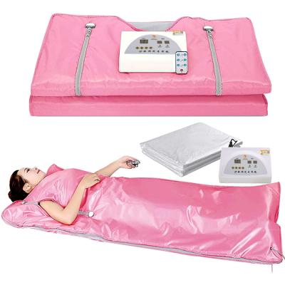 China Custom Pink Infrared Heat Healer Anti-Puffiness VKK Heat Pressotherapy Sauna Detox Blanket Adjustable Sauna Blanket for sale