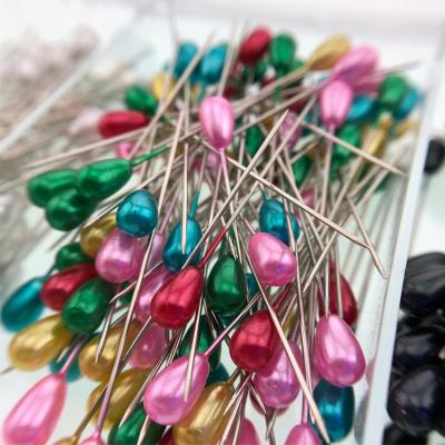 China Plastic Glass Head Pins Straight Seamstress Pins For Craft Sewing Decoration 20mm for sale