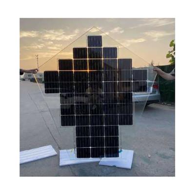 China High Quality Polygon Type Super PVB 1850*1350*5+5mm Size 48kg Solar Panels for sale