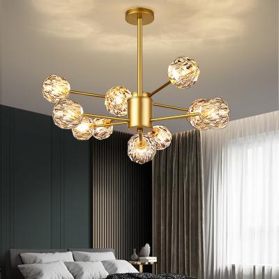 China Nordic Modern Luxury Hotel Home Hanging Indoor Pendant Lights G9 Crystal Ceiling Chandeliers for sale