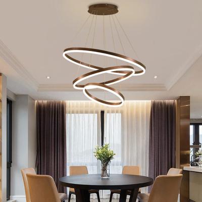 China Amazon Modern Luxury Chandeliers Success Circle Rings Ceiling Modern Minimalist Round Pendant Lights for sale