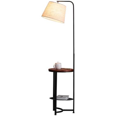 China European Solid Wood Wireless Charging Tray Floor Lamp USB Interface Position Floor Lamp for sale