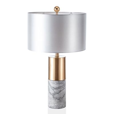 China Contemporary American natural bedroom simple living bedside lamp decorate cover modern marble desk table lamp for sale