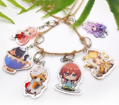 China Anime Digital Photo Doll Acrylic Doll Key Chain Key Chain Customized Acrylic Charm for sale