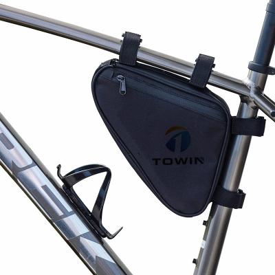 China Outdoor bike frame recycling bag, road bike triangle storage bag, padded, with mesh bag and elastic band, can be loaded for sale