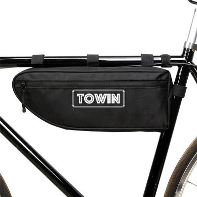 China Custom Outdoor Reflective Water Resistant Under Front Tube Phone Storage Cycling Triangle Saddle Pocket Bike Frame Bag 15.3*5.31inches for sale