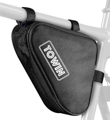 China Custom Outdoor Water Resistant Under Front Tube Phone Storage Cycling Triangle Saddle Pouch Bike Frame Bag for sale