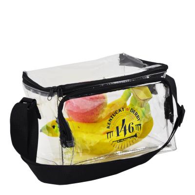 China Custom Transparent Logo Waterproof PVC Food Bag Fruit Bag Lunch Bag for sale