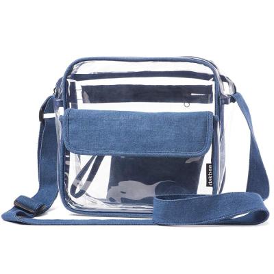 China Waterproof Custom Transparent Clear PVC Cross - Body Bag for sale