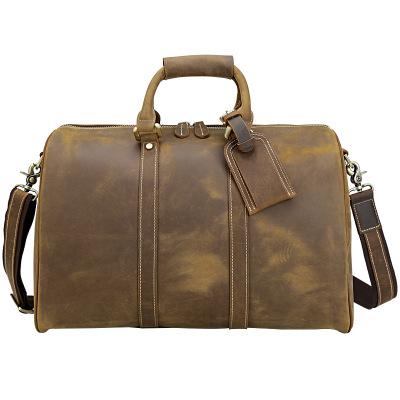 China Custom Duffle Bag Logo Leather Men Travel Bag Weekend Duffel Bag for sale