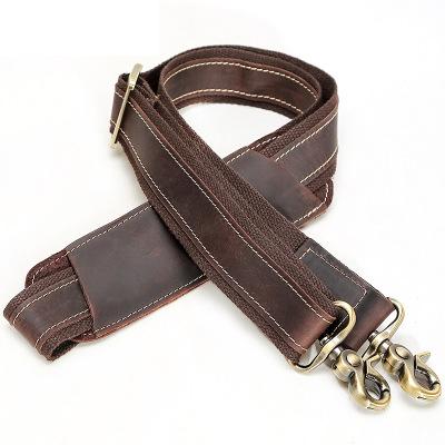 China Crazy Horse Durable Genuine Leather Strap For Men's Leather Chain Belt Single Bag Strap for sale