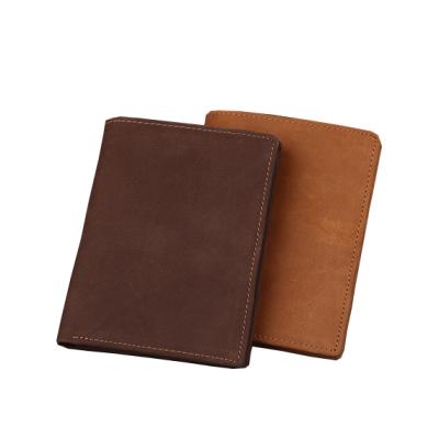 China Durable Casual Small Money Clip Men's And Women's Real Leather Card Holder Wallet for sale