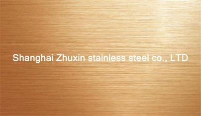 China Golden 0Cr17Ni12Mo2 0.3mm Brushed Stainless Steel Sheet cold rolled for chemical / petroleum for sale