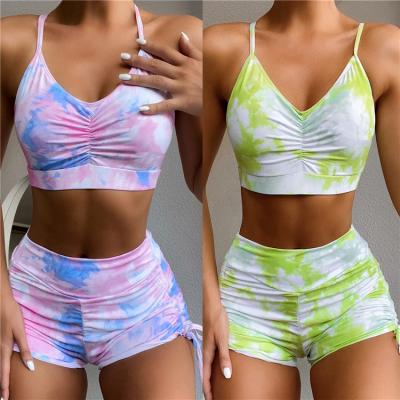 China 2021 New Tie Dye Swimwear Breathable Summer Cover Up Beach Wear Woman for sale