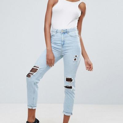 China Custom Women's High Waist Net Viable Under Ripped Jeans for sale