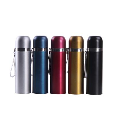 China Custom Logo Business Portable Leakproof Vacuum Insulated Mug Stainless Steel Water Bullet Bottle for sale