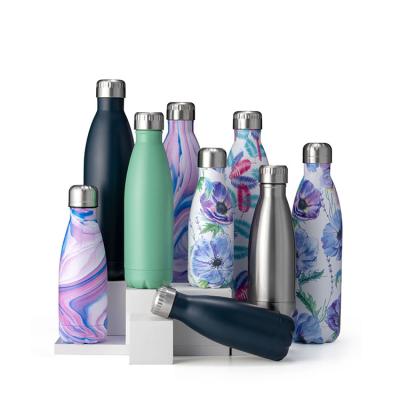 China Sustainable Custom Double Wall Insulated Vacuum Stainless Steel Sports Cola Drinking Water Bottle BPA FREE for sale