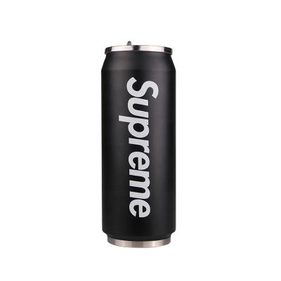 China Sustainable Custom Cola Can Vacuum Insulated Cup Sipper Stainless Steel Water Flask Insulated Bottle for sale