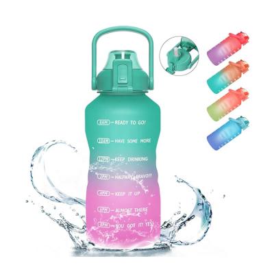 China Wholesale Viable Sports Gym Tritan BPA Free Half Gallon Water Bottle Motivational Jug With Time Marker for sale