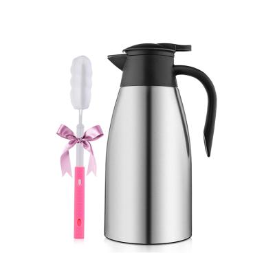 China PORTABLE Double Wall Insulated Insulated Kettle Vacuum Thermos Pot Flask Stainless Steel Coffee Thermal Carafe for sale