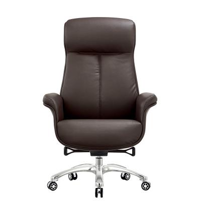 China High Back Luxury PU Executive Office Comfy Leather Chair (Height)Adjustable Flight With Headrest for sale