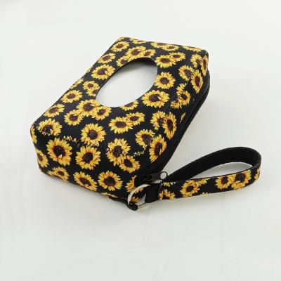 China NATIONAL Best Selling Neoprene Little Daisy Pouch Make Up Cosmetic Bags for sale