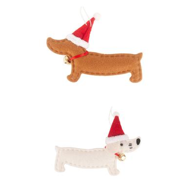 China Wholesale Christmas Decoration Felt Christmas Dog Kids Decorations Christmas Ornaments for sale