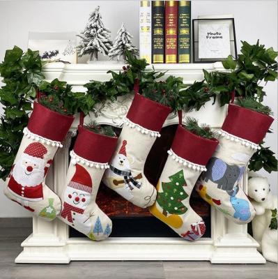 China Promotional Felt Stocking Monogrammed 2020 Christmas Decoration Design Christmas for sale