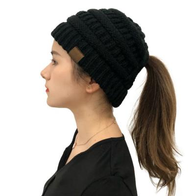 China Wholesale high quality hot selling nfl JOINT knitted winter women hats ponytail knit woolen fashion hats for sale