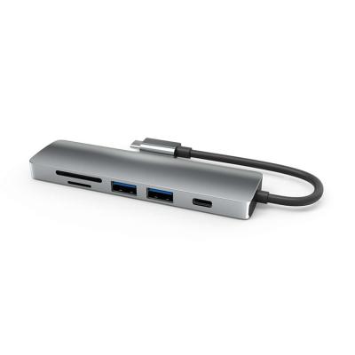 China Type C 3.0 Port Muilt Function 6-in-1 3 USB Hub for sale