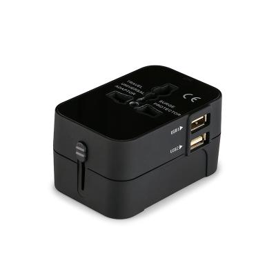 China Mobile Phone Multi-Nation World Travel Adapter with 2 USB Charger for sale