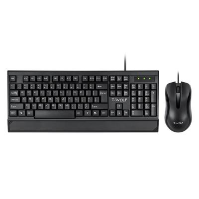 China Business Black Desktop Keyboard and Mouse Waterproof and Keyboard Set Colored Wired Keyboard and Mouse Combo for sale