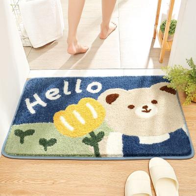 China Washable Hot Sale Custom Printing Super Absorbent Soft Floor Mat Non Slip Washable for sale